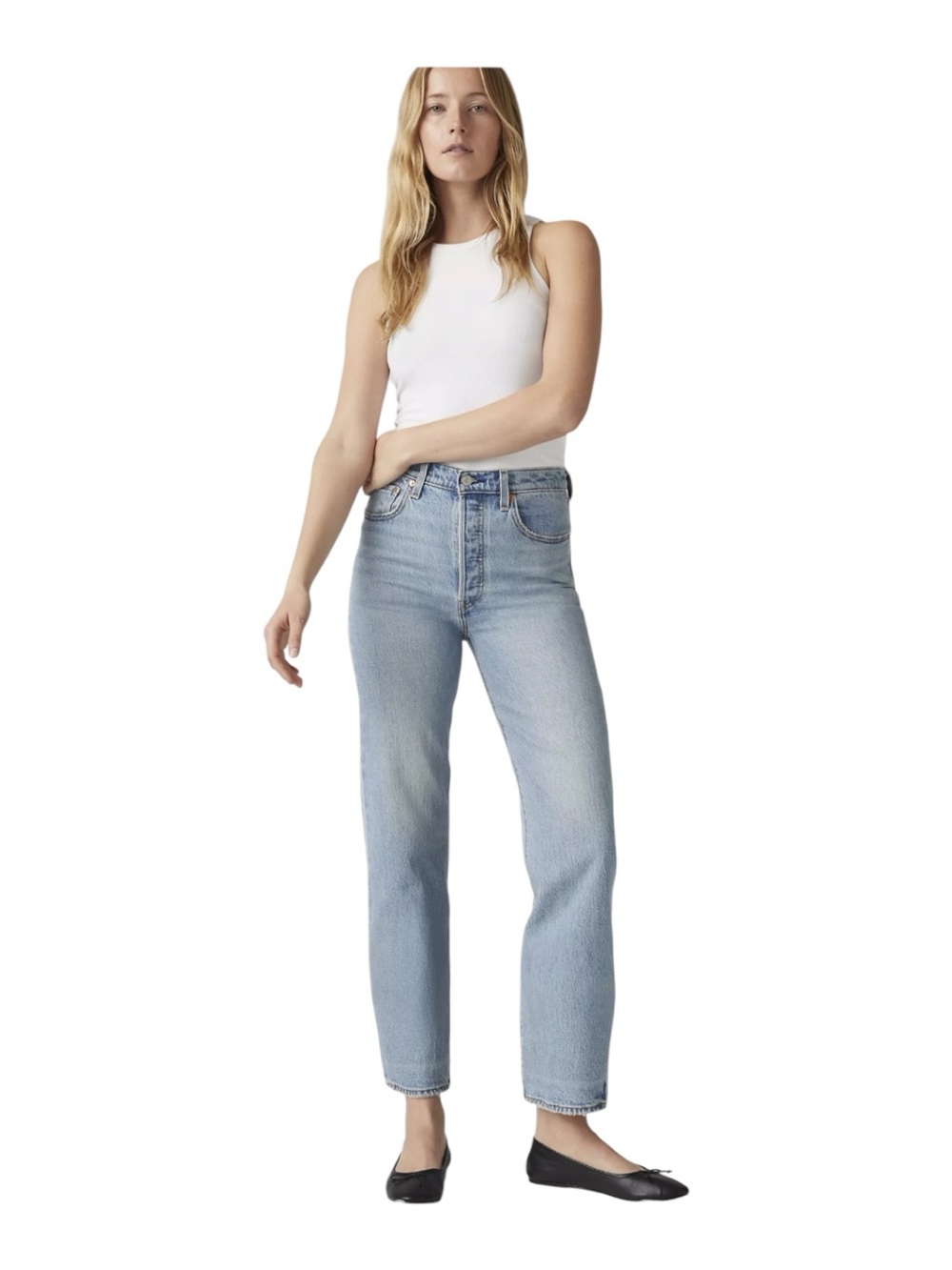 Levi’s Ribcage Straight Jeans in Middle Road Size 26 - Picture 2 of 15